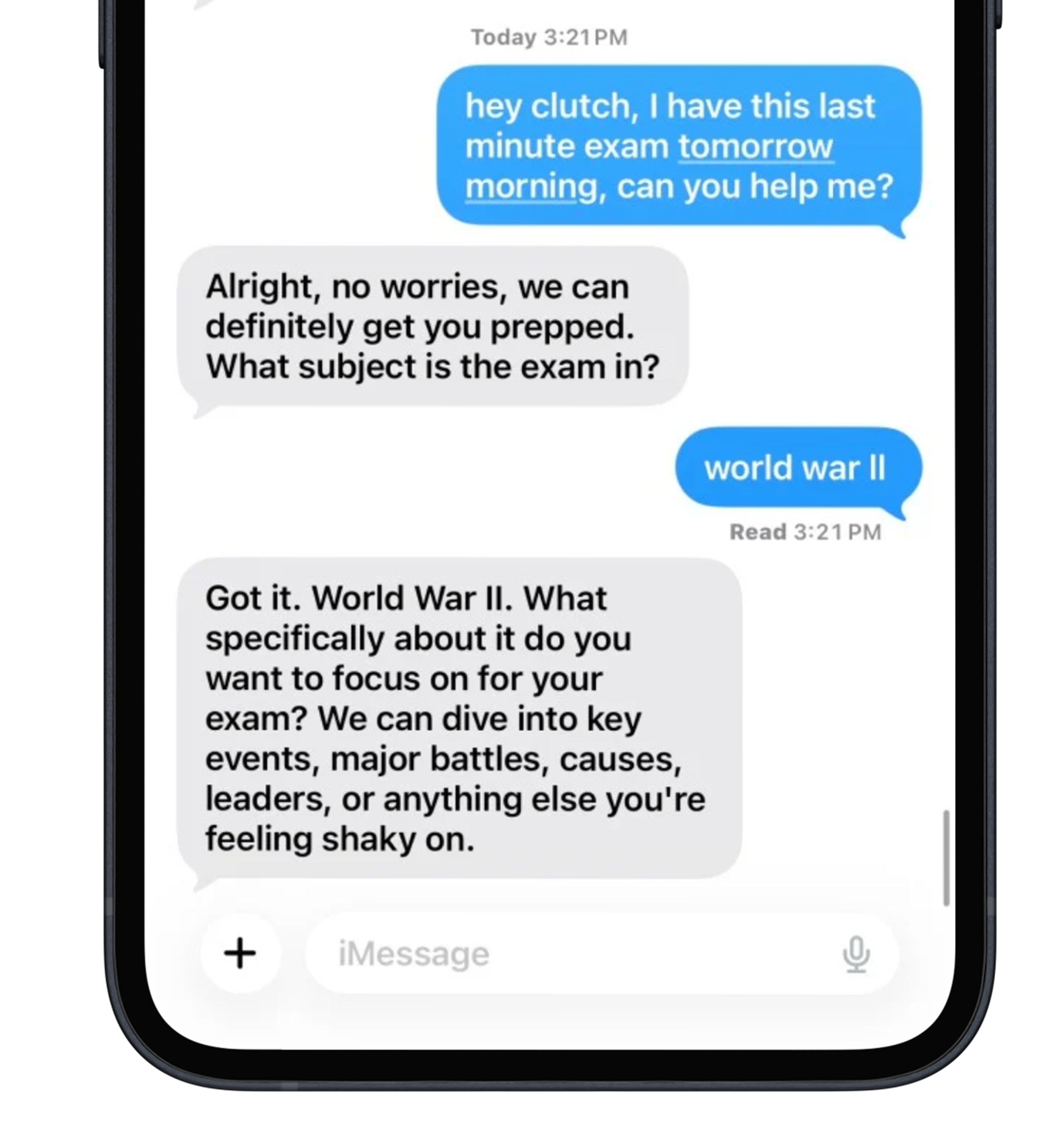 Clutch study assistant chat
